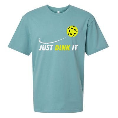 Pickleball Just Dink It Funny Pickle Ball Sueded Cloud Jersey T-Shirt