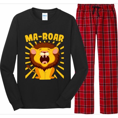 Passover Jewish Days Lion Roaring Hebrew Kindergarten Family Gift Long Sleeve Pajama Set