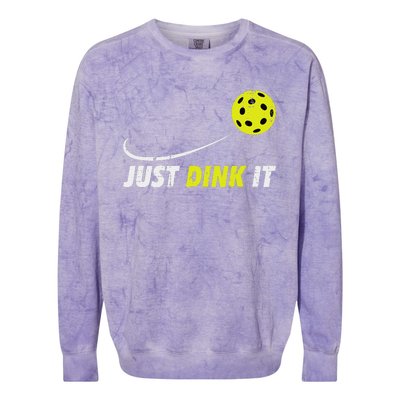 Pickleball Just Dink It Funny Pickle Ball Colorblast Crewneck Sweatshirt