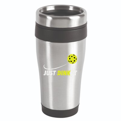 Pickleball Just Dink It Funny Pickle Ball 16oz Travel Tumbler