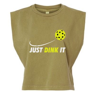 Pickleball Just Dink It Funny Pickle Ball Garment-Dyed Women's Muscle Tee