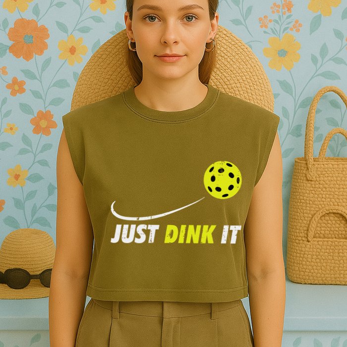 Pickleball Just Dink It Funny Pickle Ball Garment-Dyed Women's Muscle Tee