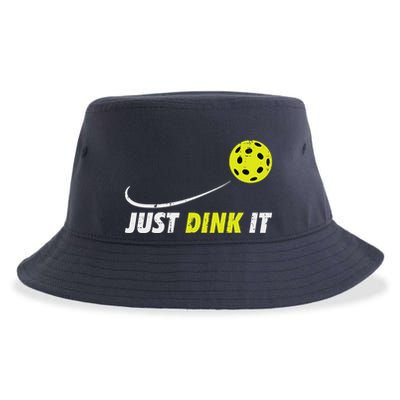 Pickleball Just Dink It Funny Pickle Ball Sustainable Bucket Hat
