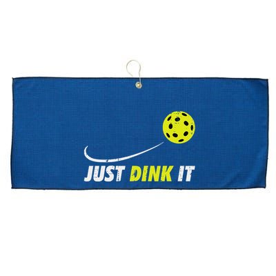 Pickleball Just Dink It Funny Pickle Ball Large Microfiber Waffle Golf Towel