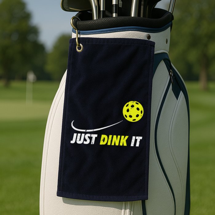 Pickleball Just Dink It Funny Pickle Ball Golf Towel