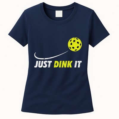 Pickleball Just Dink It Funny Pickle Ball Womens T-Shirt