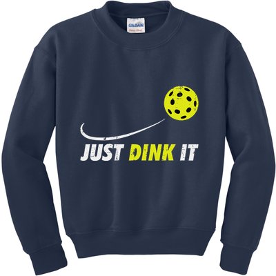 Pickleball Just Dink It Funny Pickle Ball Kids Sweatshirt