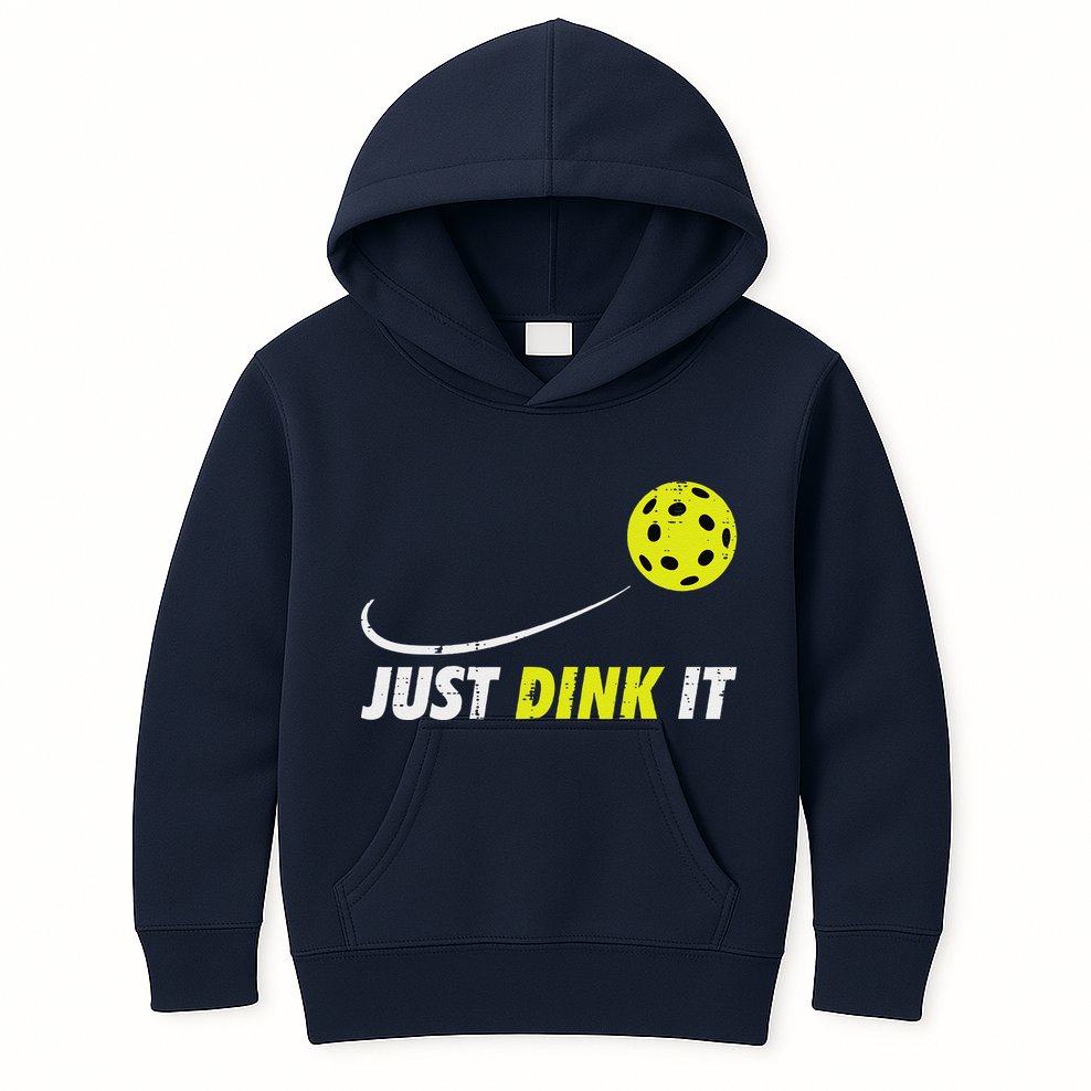 Pickleball Just Dink It Funny Pickle Ball Kids Hoodie