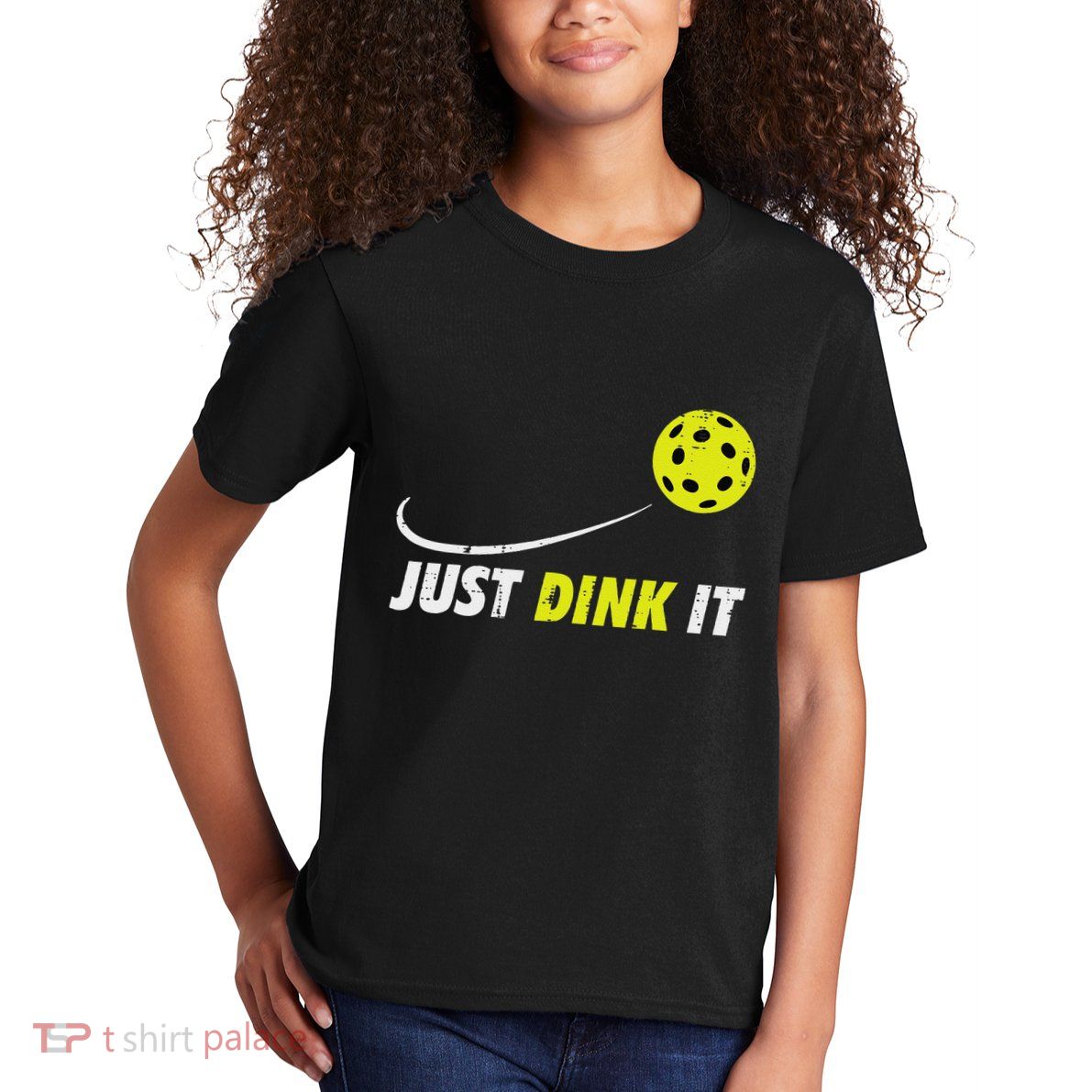 Pickleball Just Dink It Funny Pickle Ball Kids T-Shirt