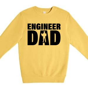 Profession Job Engineer Dad Cool Gift Premium Crewneck Sweatshirt