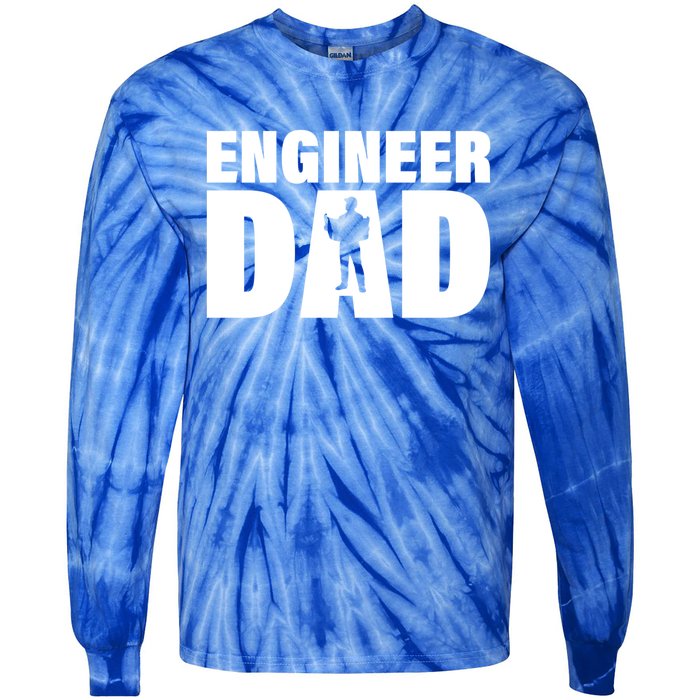 Profession Job Engineer Dad Cool Gift Tie-Dye Long Sleeve Shirt