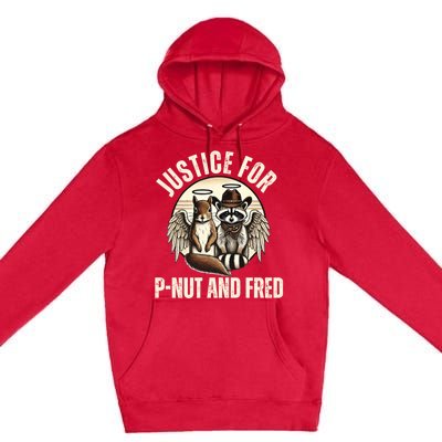 Pnut Justice For Fred The Raccoon And Peanut The Squirrel Premium Pullover Hoodie