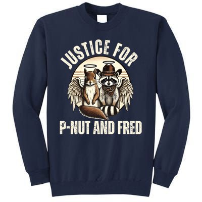 Pnut Justice For Fred The Raccoon And Peanut The Squirrel Tall Sweatshirt