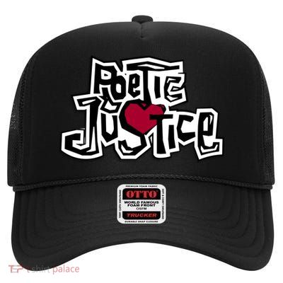 Poetic Justice From Old School HIPHOP High Crown Mesh Back Trucker Hat