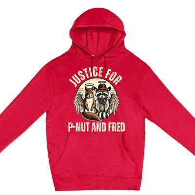 Pnut Justice For Fred The Raccoon And Peanut The Squirrel Premium Pullover Hoodie