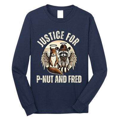 Pnut Justice For Fred The Raccoon And Peanut The Squirrel Long Sleeve Shirt