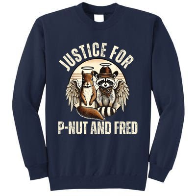 Pnut Justice For Fred The Raccoon And Peanut The Squirrel Tall Sweatshirt