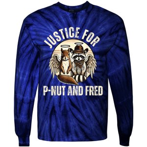 Pnut Justice For Fred The Raccoon And Peanut The Squirrel Tie-Dye Long Sleeve Shirt