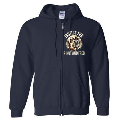 Pnut Justice For Fred The Raccoon And Peanut The Squirrel Full Zip Hoodie