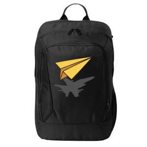 Paper Jet Fighter Plane Airplane Aviation Aircraft Airfield City Backpack