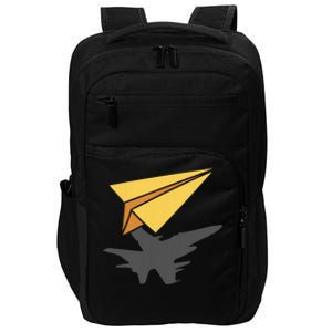 Paper Jet Fighter Plane Airplane Aviation Aircraft Airfield Impact Tech Backpack