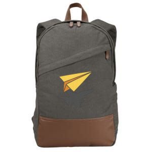 Paper Jet Fighter Plane Airplane Aviation Aircraft Airfield Cotton Canvas Backpack