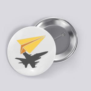 Paper Jet Fighter Plane Airplane Aviation Aircraft Airfield Button