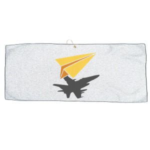 Paper Jet Fighter Plane Airplane Aviation Aircraft Airfield Large Microfiber Waffle Golf Towel