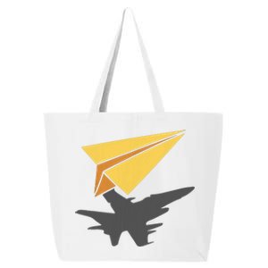 Paper Jet Fighter Plane Airplane Aviation Aircraft Airfield 25L Jumbo Tote