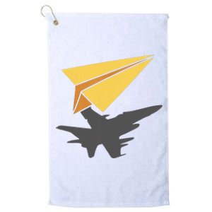 Paper Jet Fighter Plane Airplane Aviation Aircraft Airfield Platinum Collection Golf Towel