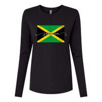 Proud Jamaican Flag Jamaica Pride Womens Cotton Relaxed Long Sleeve T-Shirt