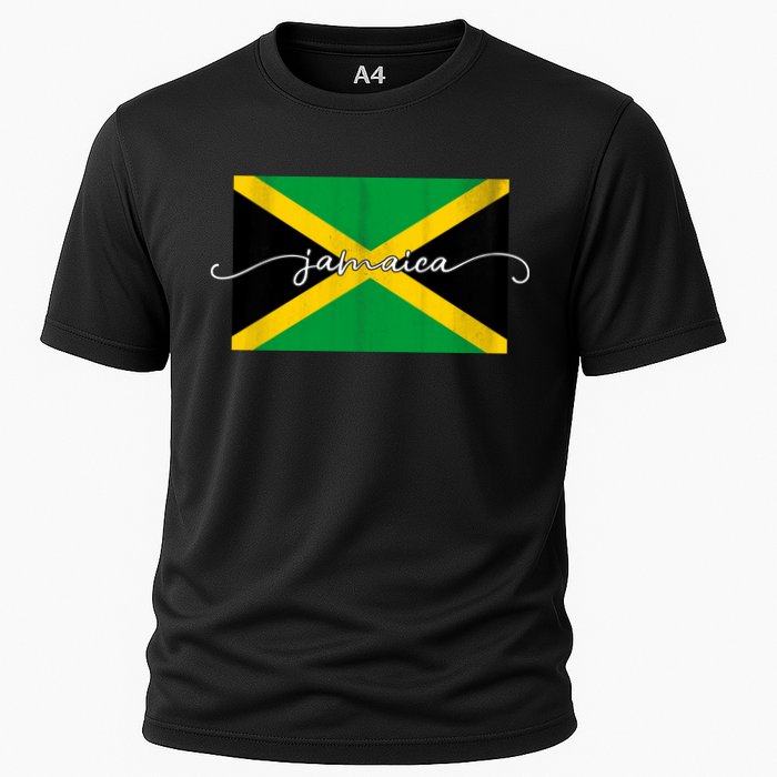 Proud Jamaican Flag Jamaica Pride Cooling Performance Crew T-Shirt