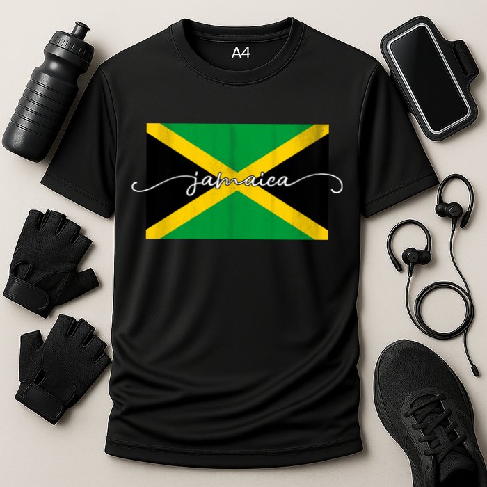 Proud Jamaican Flag Jamaica Pride Cooling Performance Crew T-Shirt
