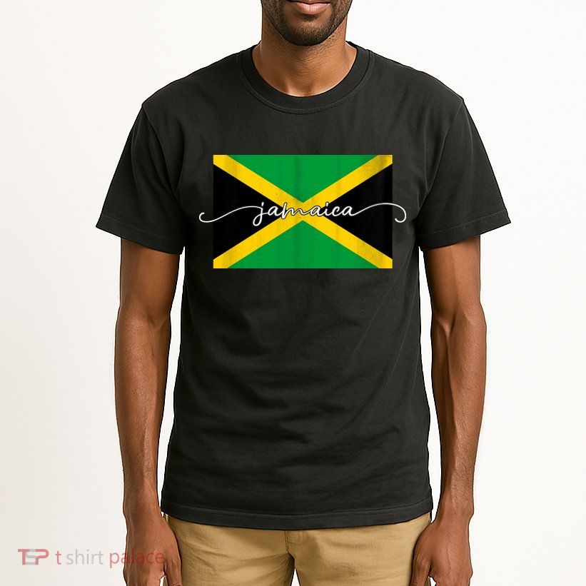 Proud Jamaican Flag Jamaica Pride Tall T-Shirt
