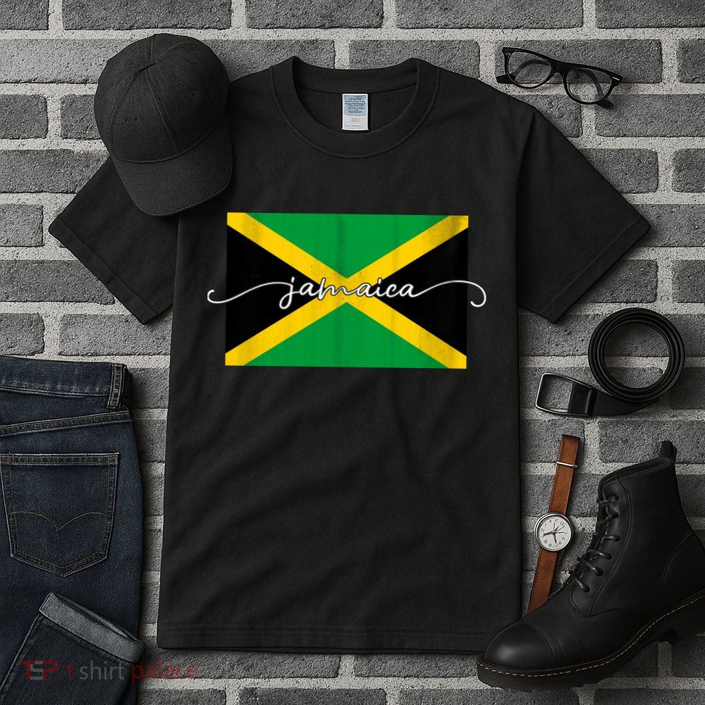Proud Jamaican Flag Jamaica Pride Tall T-Shirt