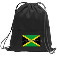 Proud Jamaican Flag Jamaica Pride Sweatshirt Cinch Pack Bag