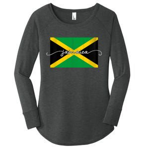 Proud Jamaican Flag Jamaica Pride Women's Perfect Tri Tunic Long Sleeve Shirt