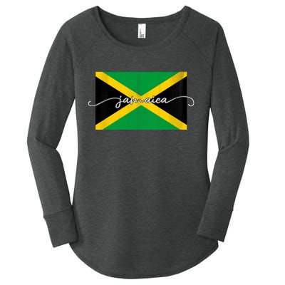 Proud Jamaican Flag Jamaica Pride Women's Perfect Tri Tunic Long Sleeve Shirt