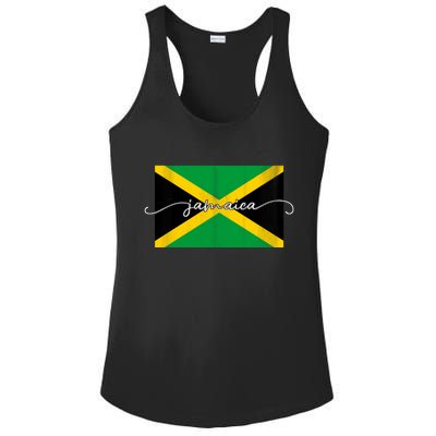 Proud Jamaican Flag Jamaica Pride Ladies PosiCharge Competitor Racerback Tank