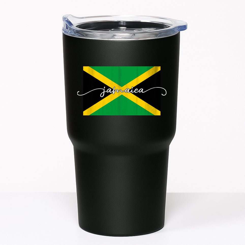Proud Jamaican Flag Jamaica Pride Tumbler