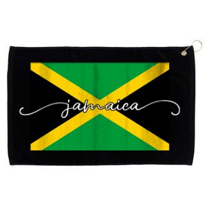 Proud Jamaican Flag Jamaica Pride Grommeted Golf Towel