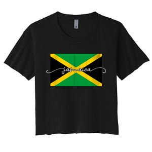 Proud Jamaican Flag Jamaica Pride Women's Crop Top Tee