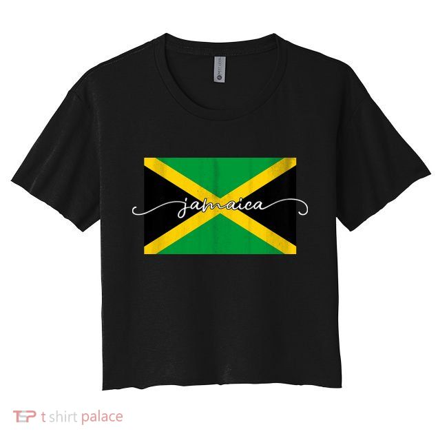 Proud Jamaican Flag Jamaica Pride Crop Top