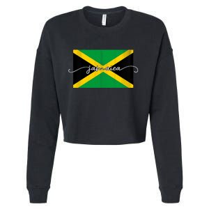 Proud Jamaican Flag Jamaica Pride Cropped Pullover Crew