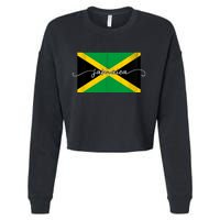 Proud Jamaican Flag Jamaica Pride Cropped Pullover Crew