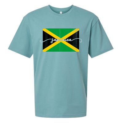 Proud Jamaican Flag Jamaica Pride Sueded Cloud Jersey T-Shirt