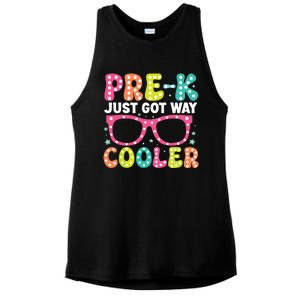 Prek Just Got Way Cooler Students First Day Of Prek School Ladies PosiCharge Tri-Blend Wicking Tank