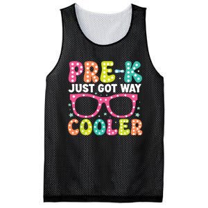 Prek Just Got Way Cooler Students First Day Of Prek School Mesh Reversible Basketball Jersey Tank