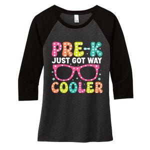 Prek Just Got Way Cooler Students First Day Of Prek School Women's Tri-Blend 3/4-Sleeve Raglan Shirt