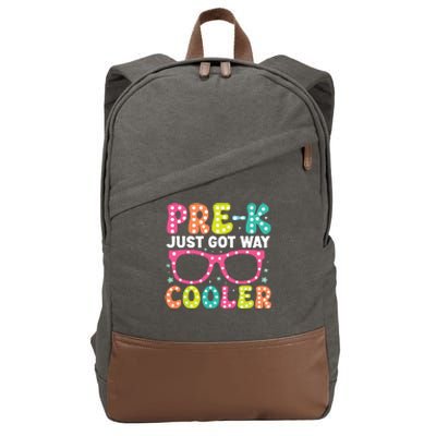 Prek Just Got Way Cooler Students First Day Of Prek School Cotton Canvas Backpack